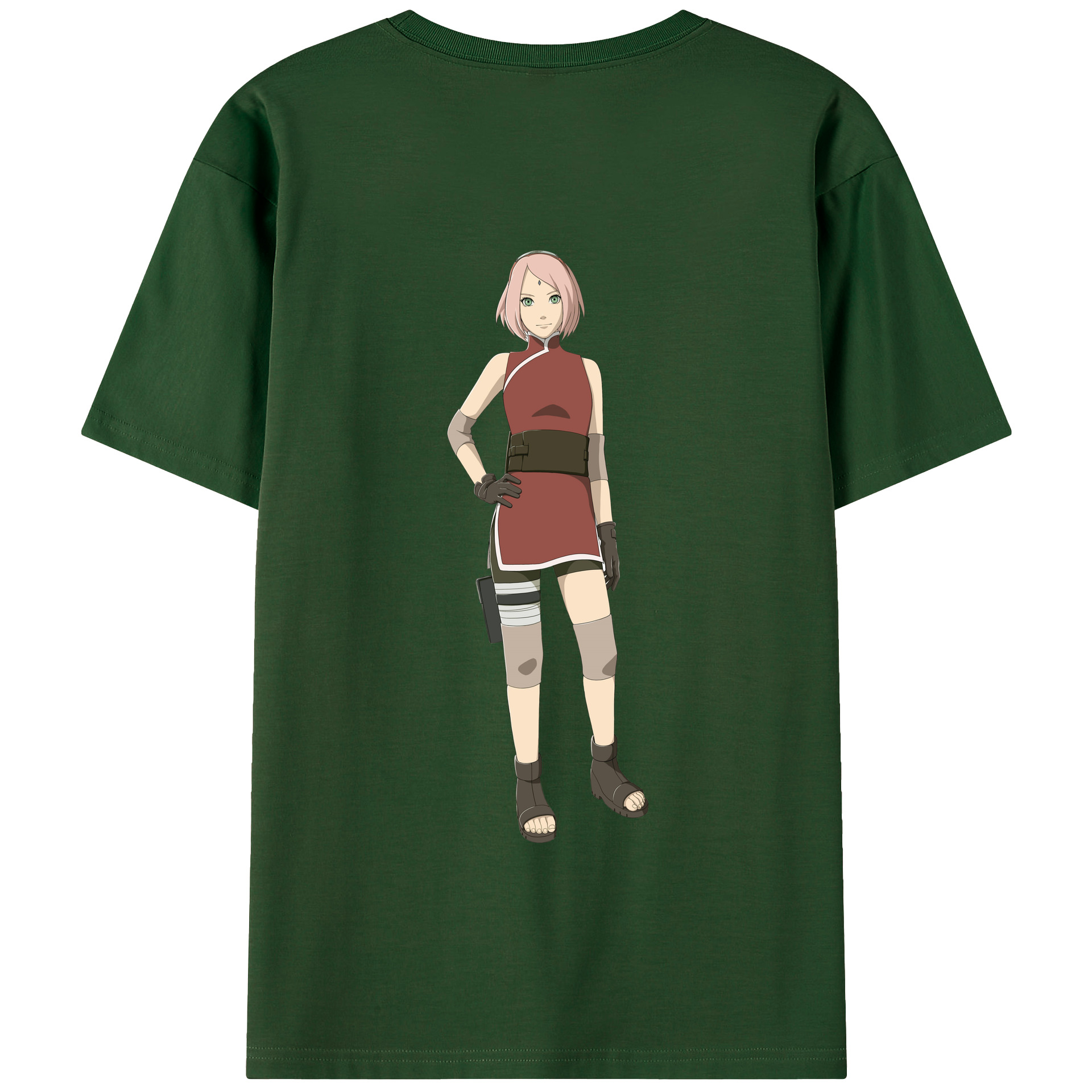 （画像用） NARUTO -ナルト- 春野サクラ Haruno Sakura 綿100％半袖Tシャツ（背面プリント）